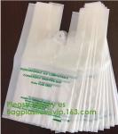 Buy cheap BIODEGRADABLE PVA PLASTIC WATER SOLUBLE VEST HANDLES BAG, COMPOSTALE PLA+PBAT CORN STARCH POTATOES STARCH ECO FIRNEDLY from wholesalers