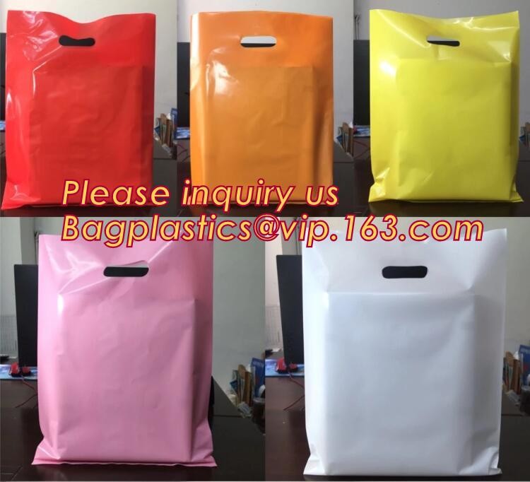 Eco Friendly Biodegradable Plastic Soft Loop Handle Bags,Retail Soft Loop Handle Shopping bags,Recyclable clothing packa