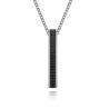 Buy cheap Black Stainless Steel and Carbon Fiber Bar Necklace Diamond Christian Religious Pendant from wholesalers