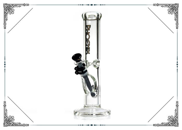 PHOENIX STAR 9MM Glass Bongs Straight Tube Smoking Water Pipe
