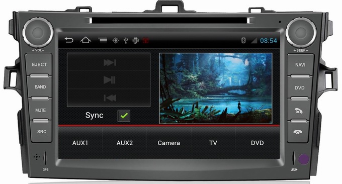 Ouchuangbo auto radio 3G wifi TV DVD navi multimedia for Toyota Corolla 2007-2011 s150 android 4.0 system OCB-063
