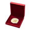 Buy cheap Red Velvet Gold Hot Stamp Logo Rigid Packaging Box Luxury Gold Coin Collection Elegantly Designed from wholesalers