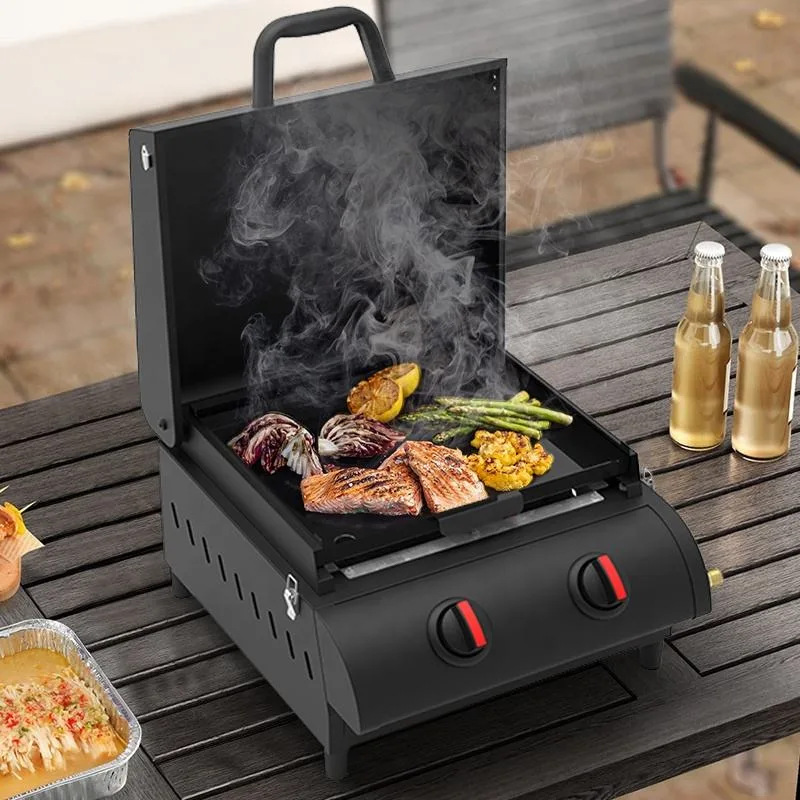 Portable Roaster Rotisserie BBQ Barbecue Gas Kebab Grill for Household Outdoor Cooking