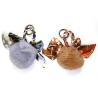Buy cheap OEM 15x8cm Pom Pom Brown Fur Ball Keychain Engraved Logo from wholesalers
