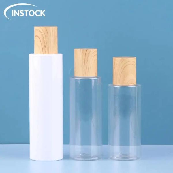 Buy cheap Stock Skincare Serums Lotion Toner Bottle 100/120/150ml PET Cleansing Lotion Essence Bottle from wholesalers