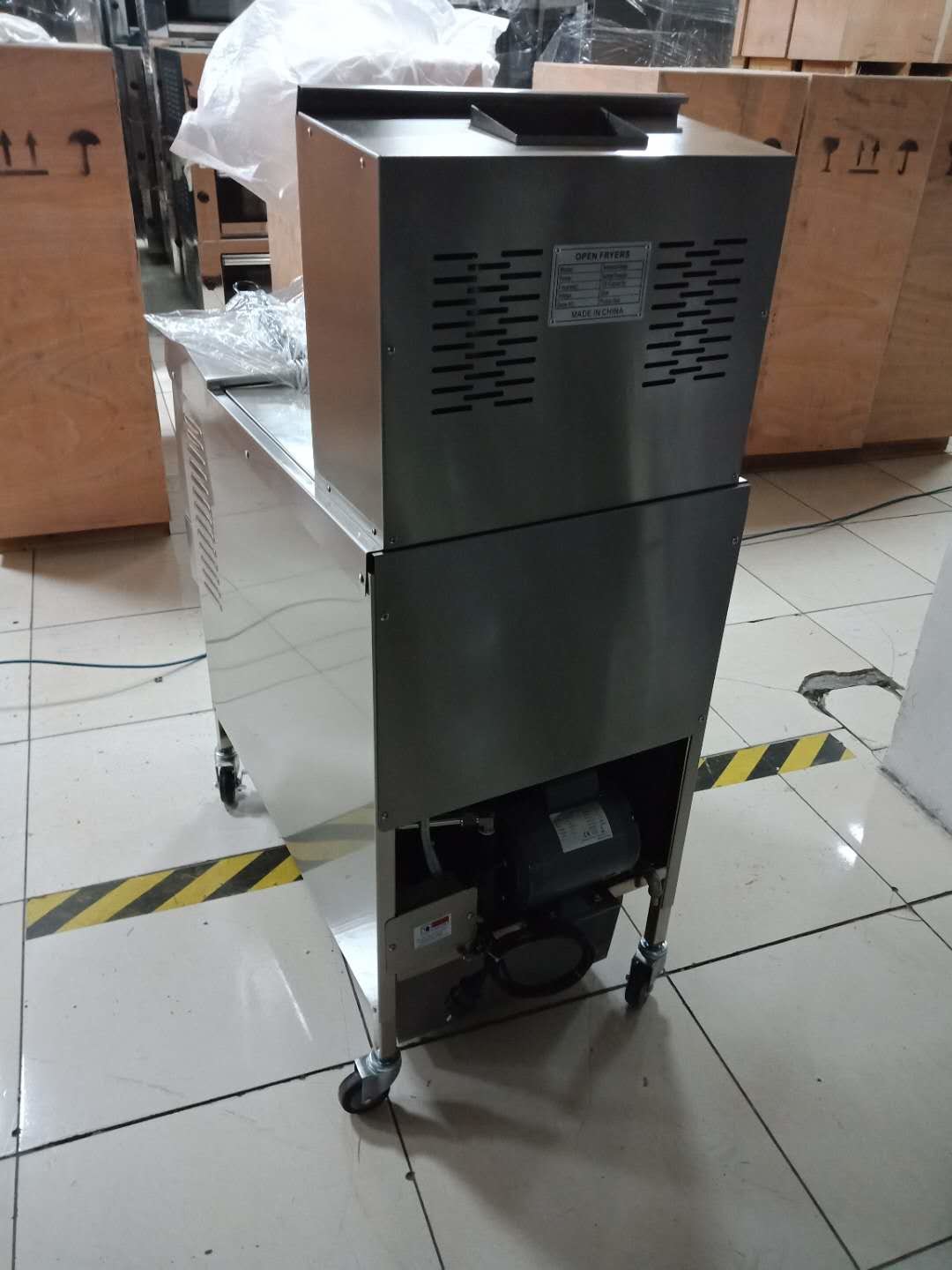 Auto Lift&Down One Pot Two Baskets Gas Heating Chips Open Deep Fryer