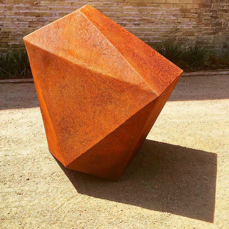 Unique Artist Design Abstract Irregular Geometry Corten Garden Sculpture