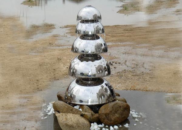 Buy cheap Mirror Polished Stainless Steel Water Feature Five Semicircle Design from wholesalers