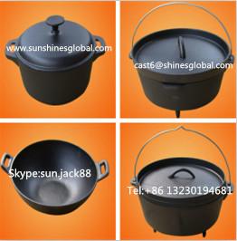 Buy cheap Cast Iron Legged Bake Pot/Cast Iron Casserole &Dutch Oven/Chinese Wok from wholesalers
