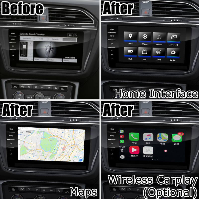 VW Tiguan T-ROC Etc MQB Car Video Interface Rear View WiFi Video Cast Screen Youtube