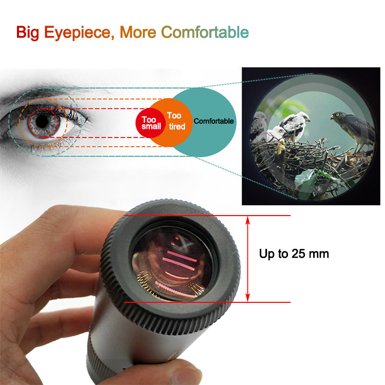 8x33 ED Lens Waterproof Monocular Telescope For Mobile Phone