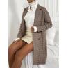 Buy cheap Office Ladies Notched Collar Plaid Coat Women Blazer Double Breasted Trench Winter Jacket 2021 Casual Long Coats for Ladies from wholesalers