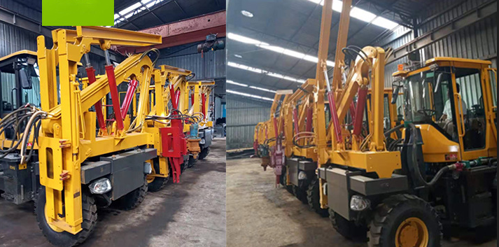 ISO Highway Guardrail Pile Driver Machine With Hydraulic Pressure Pile Driver