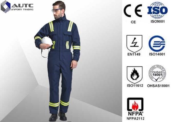 Buy cheap XXL Navy blue 100% FR Cotton Flame Retardant Work Clothes FR Coverall from wholesalers