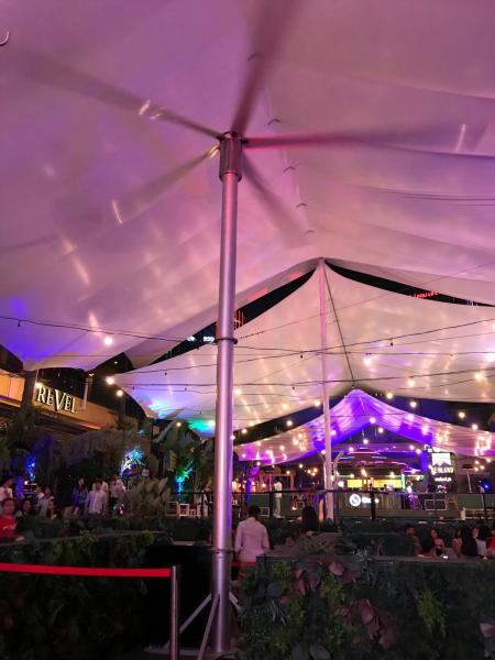 Quality Adjustable Length Outdoor Standing Fan Pole Mounted Hvls Fan 24 Ft Diameter for sale