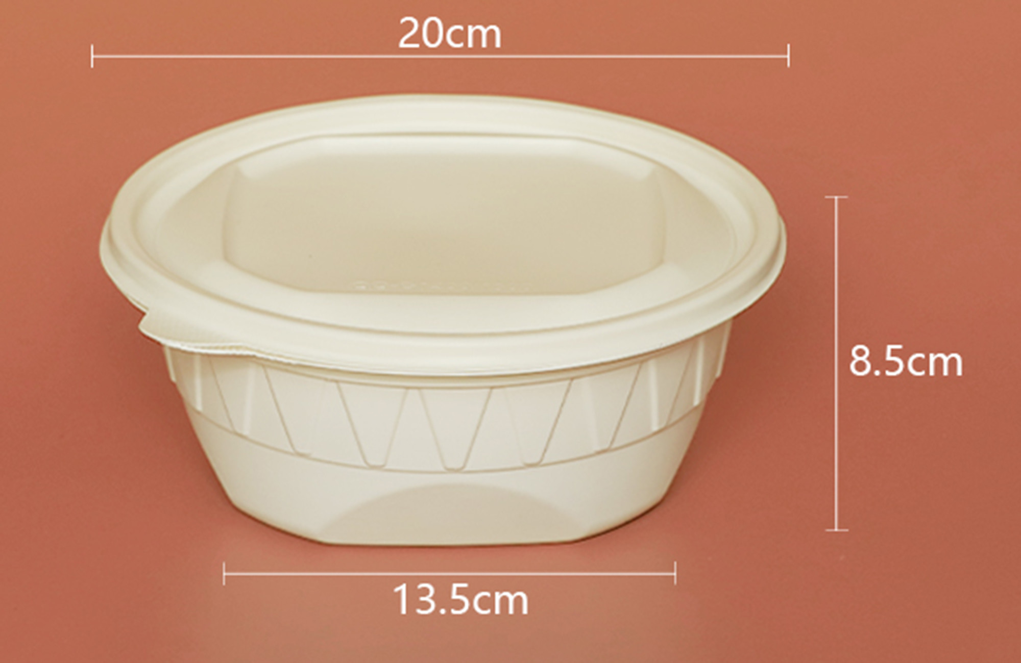 Biodegradable Microwavable Disposable Corn Starch Bowl With Lid