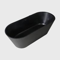 Buy cheap 72x42 Modern Indoor Acrylic Black Corner Bathtub Freestanding Deep Soaking product