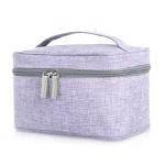 Zipper Travel Cylinder Bucket Polyester Cosmetic Bag