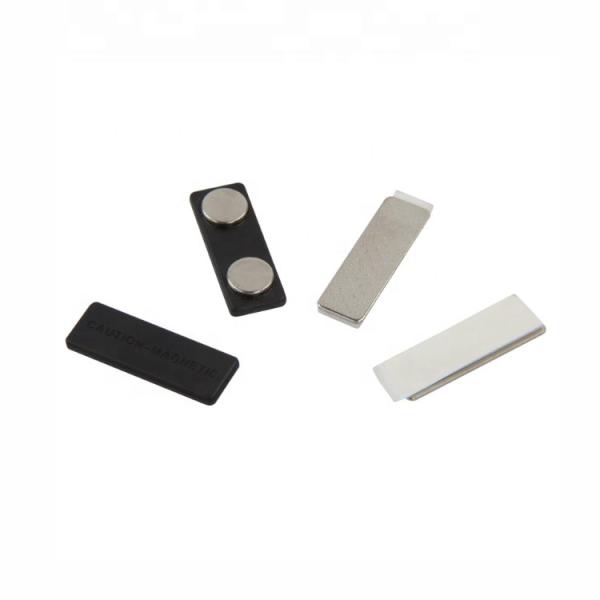 Buy cheap 32x13x6mm Black Color Plastic Rectangular Magnetic Name Badge from wholesalers