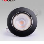 Die Casting Aluminum Gu10 Recessed Downlights Fixtures Adjustable Round