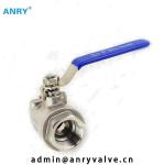 PTFE Seat Ball Valve One Piece 1000 WOG BSP NPT Threaded Ball Valve SS304 SS316