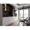 Buy cheap Solid Ash Wood Luxury Kitchen Cabinets Light Brown Cabinet For Apartment Use from wholesalers