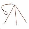Buy cheap 3 Way Handmade Dog Leather Leashes For 3 Dogs 360° Swivel Rotate Freely from wholesalers