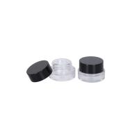 Buy cheap 5G / 5ML Round Clear Glass Jars with Black Lids Makeup Foundation Lotion Cream product