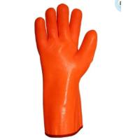 Buy cheap 35cm Fluorescent Cold Weather PVC Gloves PVC Long Cuff Oil Resistant Gloves product