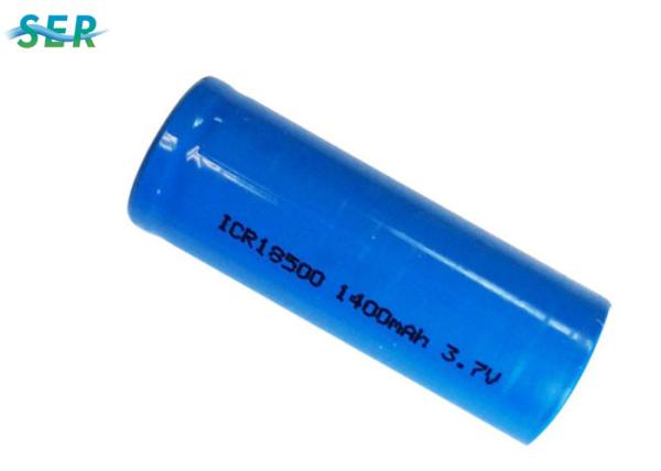 Buy cheap Flat Top Li Ion Battery Cell , 3.7V Lithium Ion Rechargeable Battery 1400mAh 18500 from wholesalers