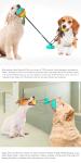 Molar Dog Chew Toy Teeth Cleaner TPR Sucker Draw Rope Ball