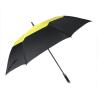 Buy cheap 60 Inch Black Yellow Fiberglass Automatic Folding Umbrella With Wind Vents Large Umbrella Windproof Double Canopy from wholesalers