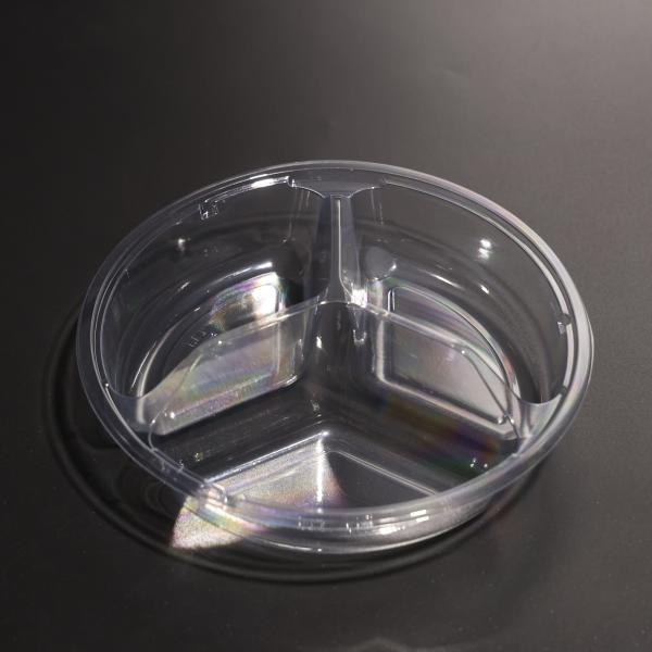 Buy cheap 3 Compartment Eco Friendly PET Plastic Food Tray With Customized Color from wholesalers