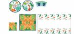Party Decoration Paper Plate Set Dinosaur Theme Banner Cutlery Tableware Set