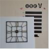 Buy cheap Square Vintage Black Gold Silent Metal Wall Art Clock from wholesalers