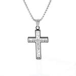 New hollowed out cross men's necklace, fashionable, simple and exquisite