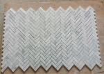 Buy cheap C Carrara Natural Marble Mosaic Tile Bathroom Decor With Herringbone Shape from wholesalers