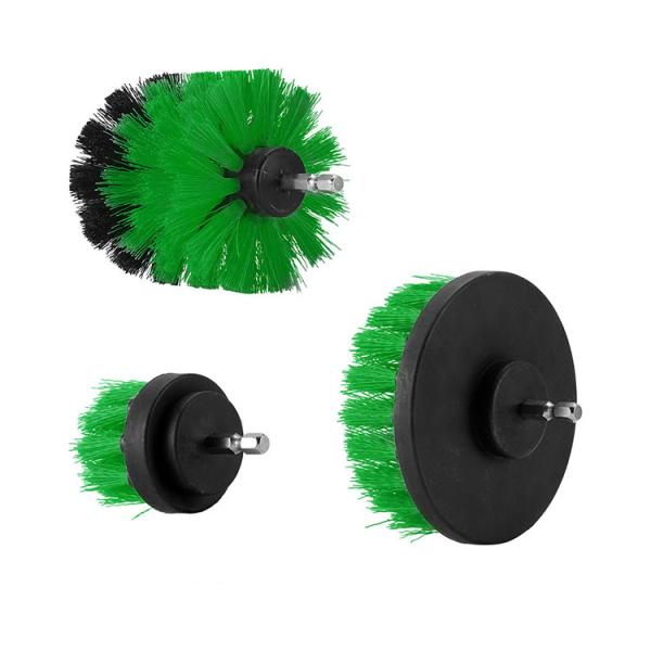 Buy cheap 3 Piece Scrub Brush Drill Attachment Kit Green Cleaning Hard Drill Cleaning Brush from wholesalers