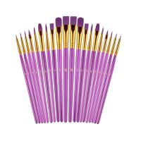 Buy cheap Purple Nylon Hair Paint Brush Kit Face Body Paint Brush Set Customized Logo product
