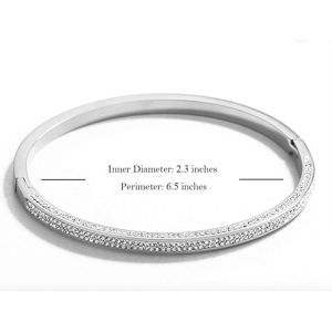 Wholesale Dia 2.3in Gold Rhinestone Bracelet Luxury Wristband Embellished Bangles from china suppliers