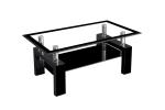 Buy cheap clear rectangle tempered glass coffee table from wholesalers