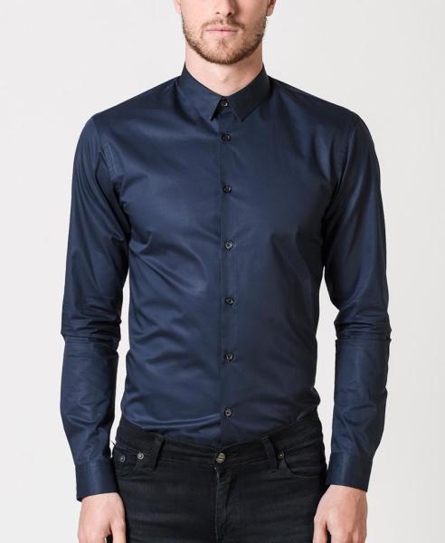 Buy cheap Cotton Mens Long Sleeve Office Shirts , Mens Formal Dress Shirts Solid Color from wholesalers