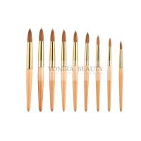 Buy cheap 3D nail art paint brushes Set With Gold Ferrule And Wood Handle product