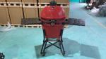 Ceramic Pizza Charcoal Kamado Grill Bamboo Shelves And Handle