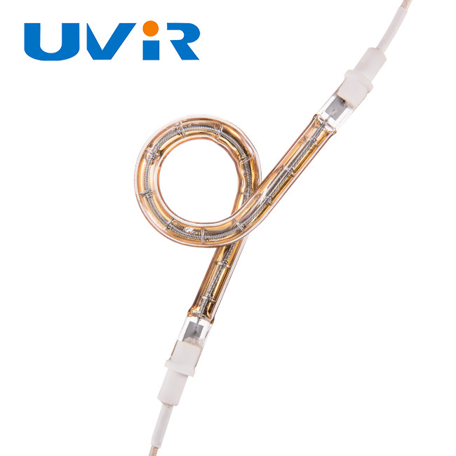 Short Wave Ring Infrared Lamps Tungsten Filament Quartz Glass Tube