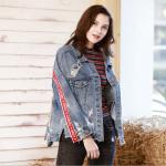 BF Loose Personality Short Denim Jacket With Ribbon