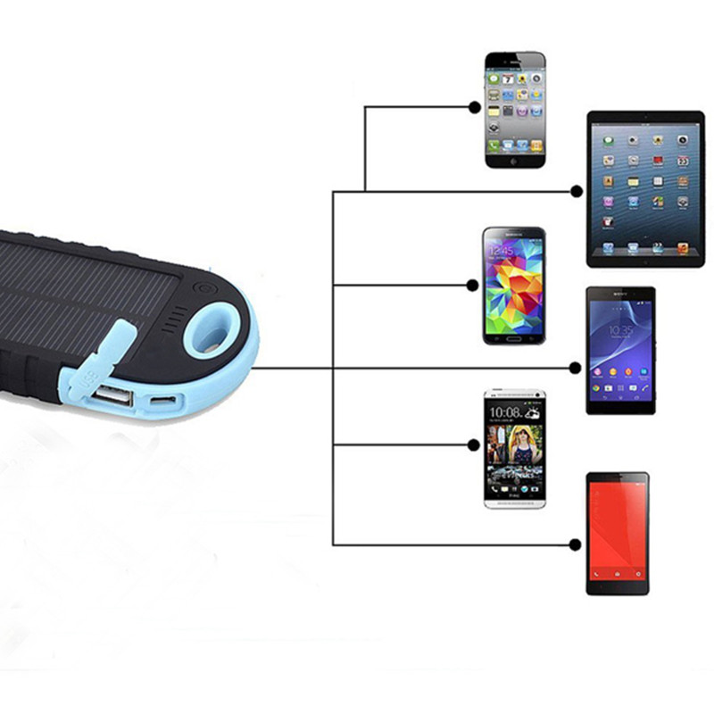 Dual usb solar charger 5000mAh full capacity solar charger