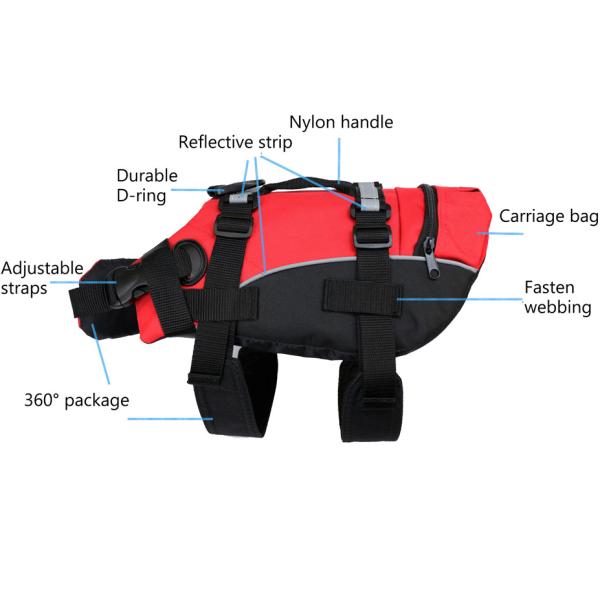 Buy cheap Adjustable Pet Life Vests Reflective Buoyancy Dog Swimming Jacket XS-XL from wholesalers