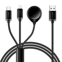 Buy cheap TPE USB A To USB C + L + Watch Cable 3 In 1 Charging Cable 3A ES-X60 Series product