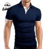Buy cheap Summer Oversized Cotton Polo T Shirts Short Sleeve With Embroidery Logo from wholesalers